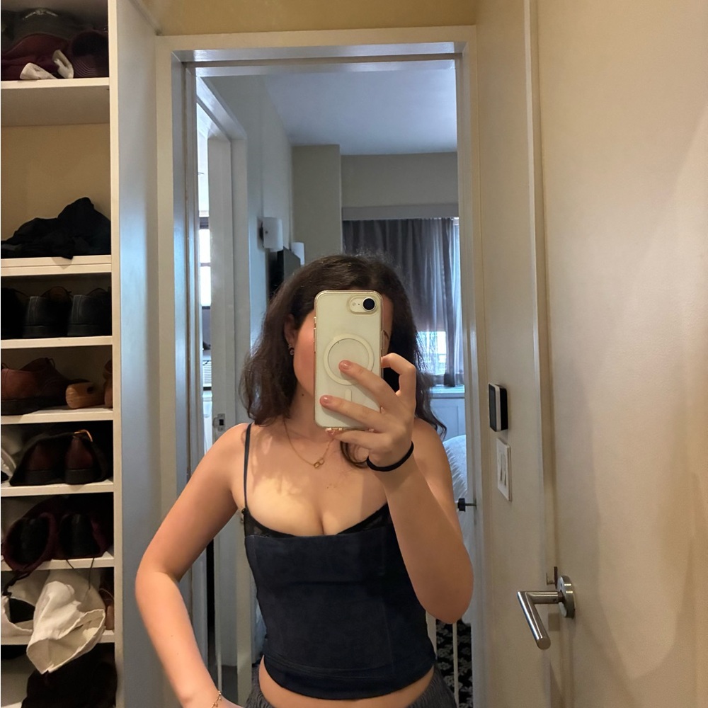 Edikted Blue Sleeveless Bustier Camisole